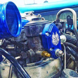 Ford F-250 Fuel Pressure Regulator - Sinister Diesel - Blue Spring Kit with Adjustable Billet Spring Housing - Sinister Blue - `03-`07